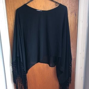 Black swim suit cover up